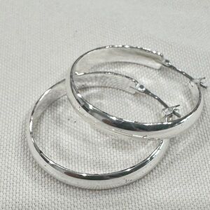 Elegant Silver Hoop Earrings